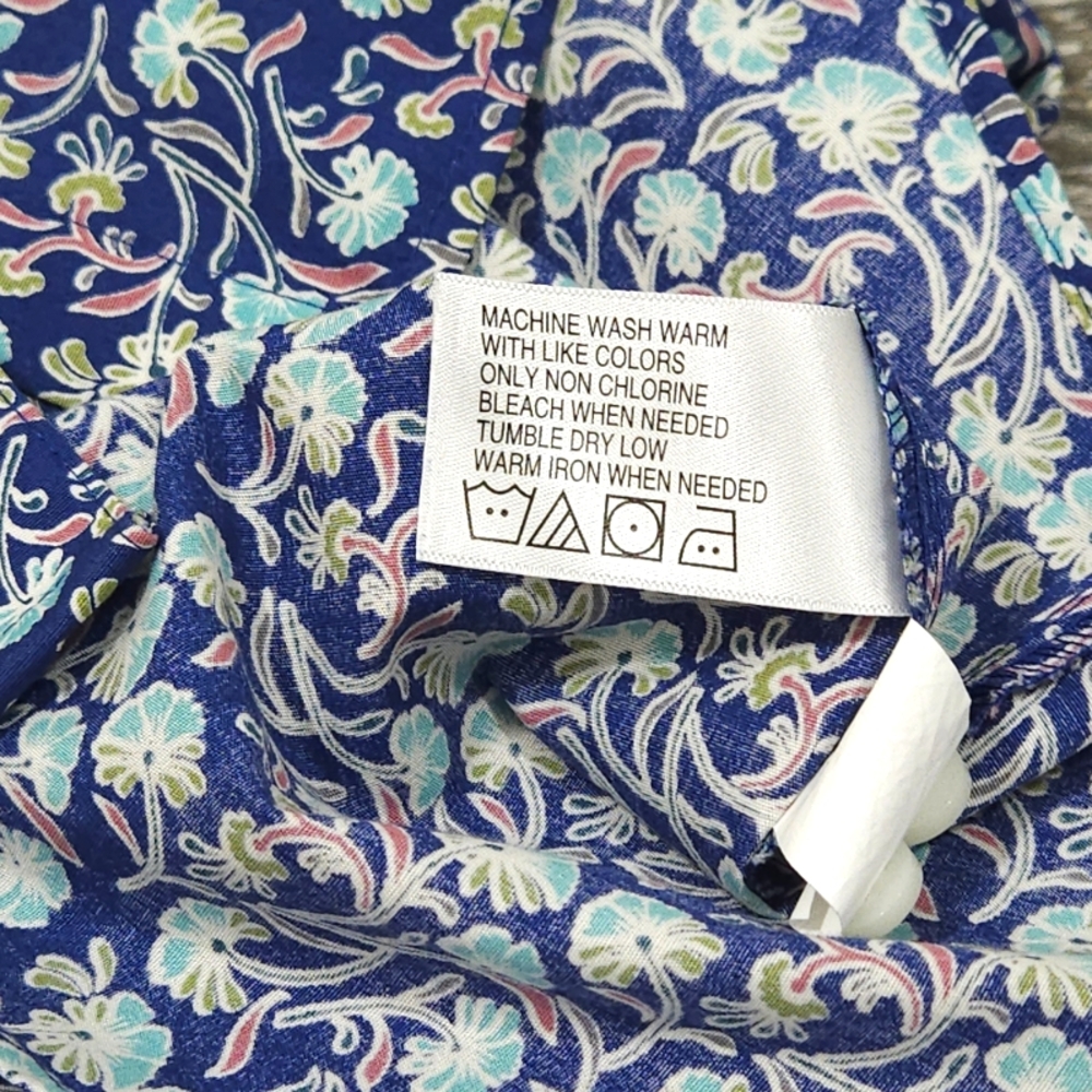 NWOT ORVIS Floral 100% Cotton Fitted Button Closure Shirt - Picture 9 of 11